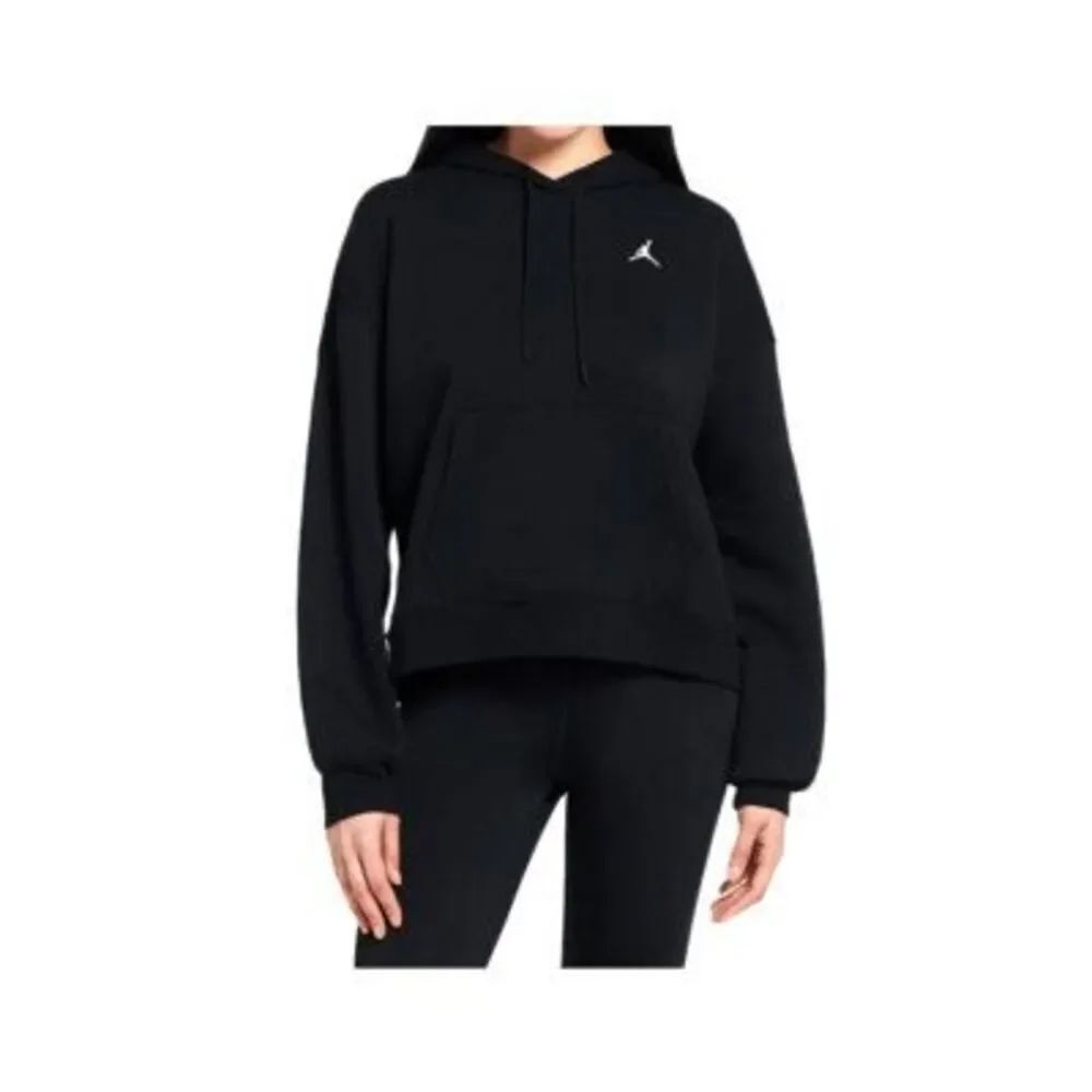 Nike Black White Air Jordan Brooklyn Fleece Pullover Hoodie Women's Small